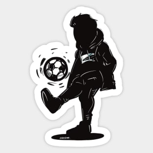 Footballer Silhouette 2 Sticker